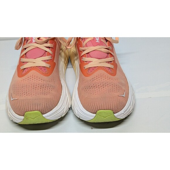 Hoka One One Arahi 7 Womens Size 8.5 Orange Pink Athletic Running Shoes Sneakers - Picture 6 of 10